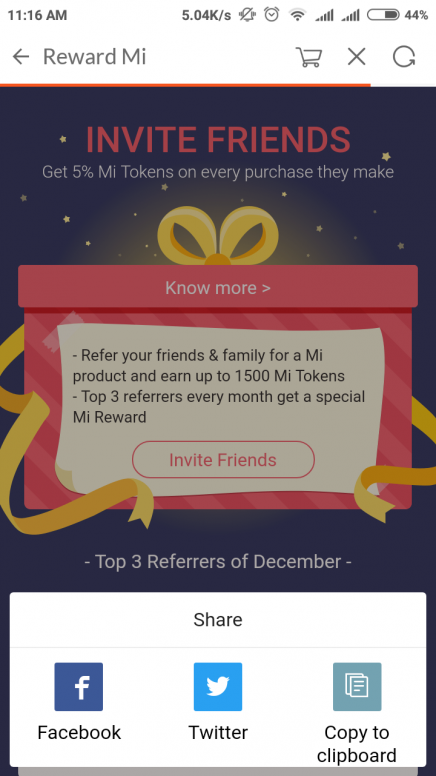 Refer your friends and win Mi tokens & exciting gifts on mi.com