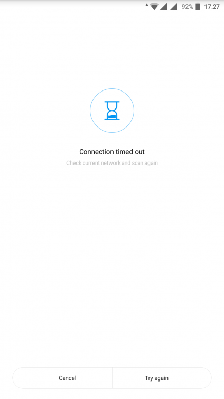 xiaomi xiaofang connection timed out