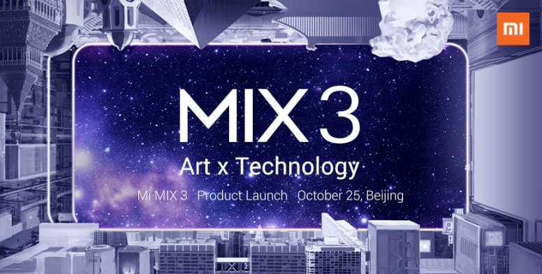Зустрічай Mi MiX 3 - 25 жовтня! Більше, ніж на весь екран!
