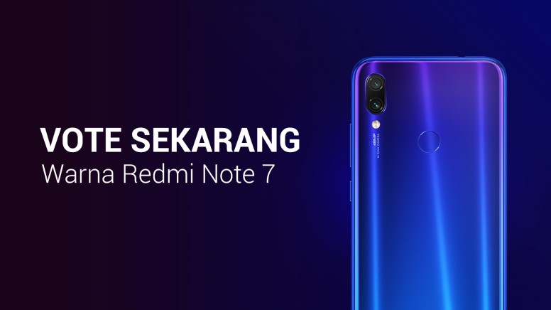 VOTE SEKARANG Warna baru Redmi Note 7 Pemberitahuan 