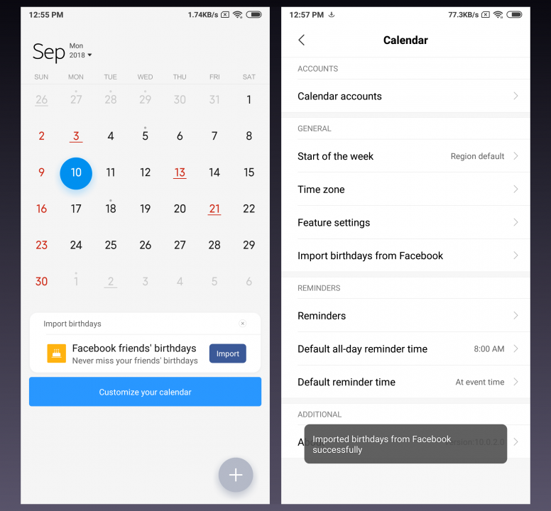 Tutorial To Show Facebook Birthdays On Miui Calendar App Tips And Tricks Mi Community Xiaomi