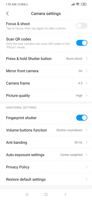Camera settings broken (10.3.6.0) RedMi Note 7 Pro - Feedbacks - Mi