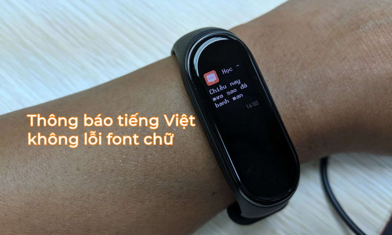 Mi Band 4: Cách cài đặt tạm thời để hiển thị thông báo tiếng Việt không lỗi font chữ